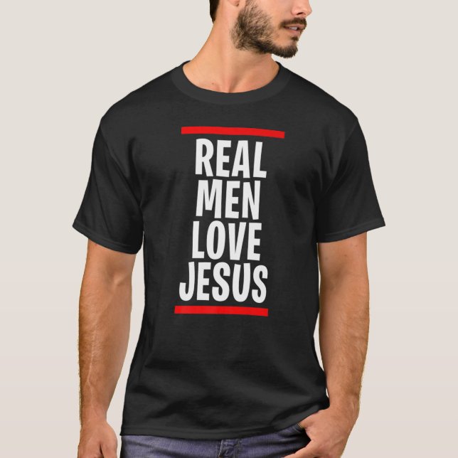 Camiseta Homens Reais Adoram Jesus Shrit (Frente)
