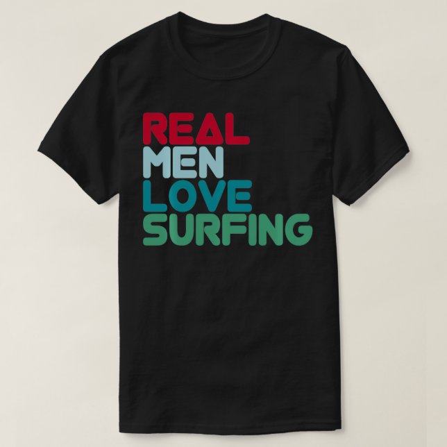 Camiseta Homens Reais Adoram Navegação Em Kitesurfer (Frente do Design)