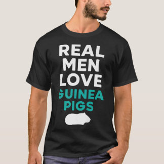 Camiseta Homens Reais Adoram Suínos Rodent Pet Cavy Animal 