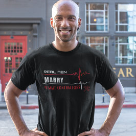 Camiseta Homens Reais Casados Contratado Para Mulheres