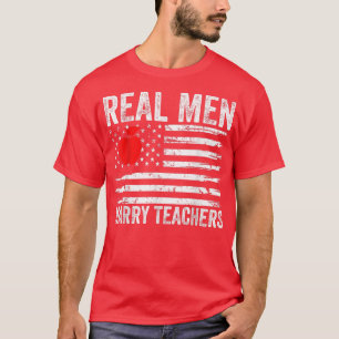 Camiseta Homens Reais Casados Professores Engraçados Profes