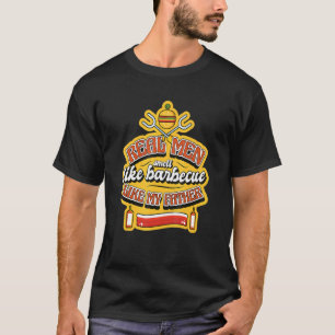 Camiseta Homens Reais Cheiram A Barbecue Engraçado Pitmaste