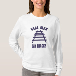 Camiseta Homens reais colocam trilhos