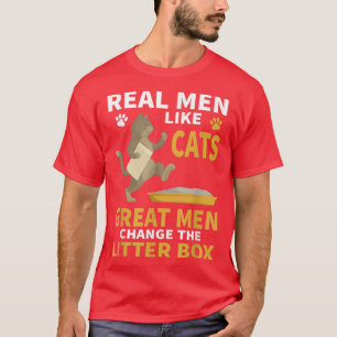 Camiseta Homens Reais Como Homens Excelentes De Gatos Mudam
