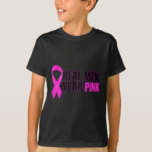 Camiseta Homens Reais de Consciência do Cancer de Mama Prem