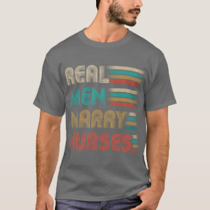 Camiseta Homens Reais Enfermeiros Casados Enfermeiros Engra