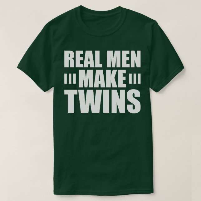 Camiseta Homens Reais Fazem Gêmeos (Frente do Design)