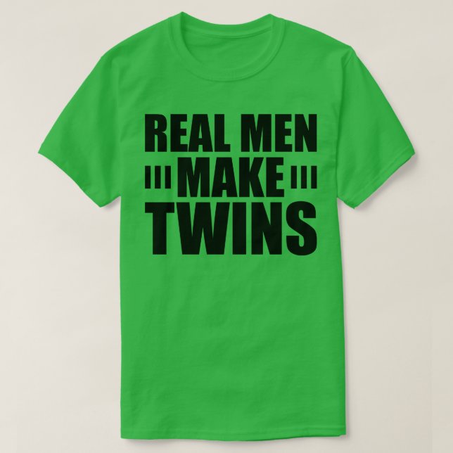 Camiseta Homens Reais Fazem Gêmeos (Frente do Design)