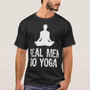 Camiseta Homens Reais Fazem Yoga Engraçados No Natal