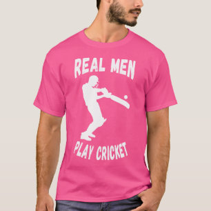 Camiseta Homens Reais Jogam Cricket Batsman Cricket Cricket
