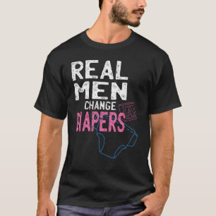 Camiseta Homens reais mudam fraldas