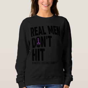 Camiseta Homens Reais Não Atingem Violência Doméstica Sensi