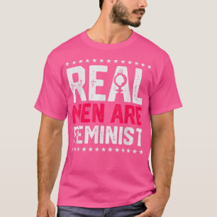 Camiseta Homens Reais São Design Feministas Para Feministas