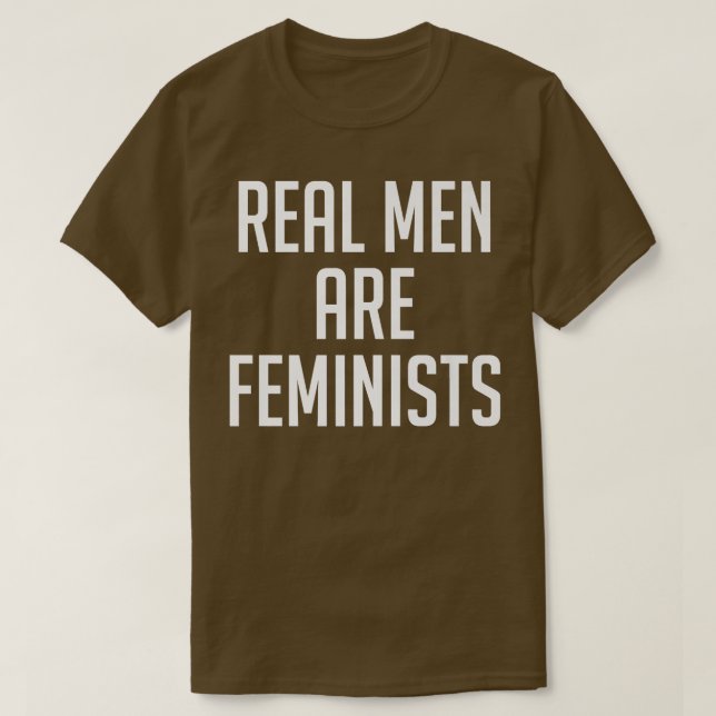 Camiseta Homens Reais São Feministas Engraçados Feminismo C (Frente do Design)