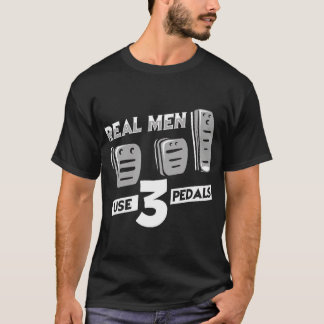 Camiseta Homens Reais Usam Três Pedais - Stic Manual Shift