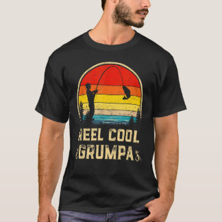 Camiseta Homens Reel Legal Grumpa Pesca Diversão Dia dos P