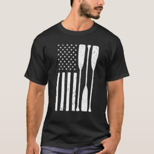 Camiseta Homens Remem Mulheres Americanas Sinalizador Ameri