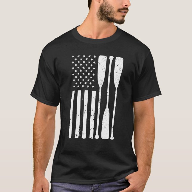 Camiseta Homens Remem Mulheres Americanas Sinalizador Ameri (Frente)
