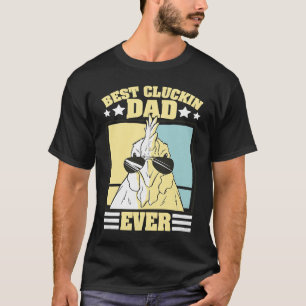Camiseta Homens Retro Melhor Pai Cluckin Sempre Pai de Fran