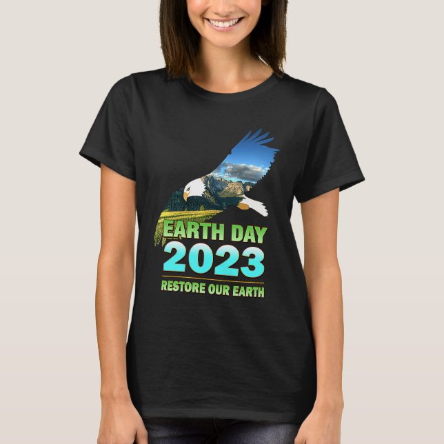 Camiseta Homens - Roupa ecologicamente amigáveis para o Dia (Frente)