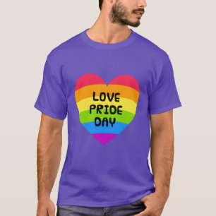 Camiseta Homens roxos do Dia do Orgulho do Amor