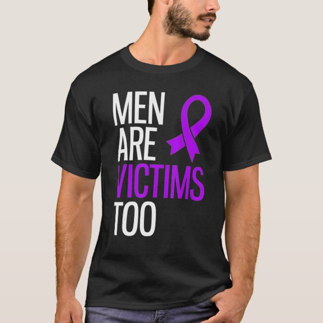 Camiseta Homens São Vítimas Do Abuso Narcisista À Violência (Frente)