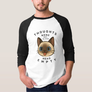 Camiseta Homens sem pensamentos Cabeça vazia Raglan