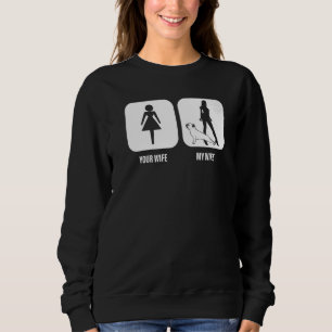 Camiseta Homens Sua Esposa Minha Esposa Bulldog Francês Um 