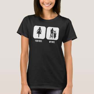 Camiseta Homens Sua Esposa Minha Esposa Pescaria Pescador