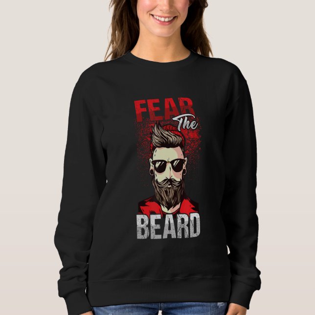 Camiseta Homens temem barba Cheio barba Hipster (Frente)
