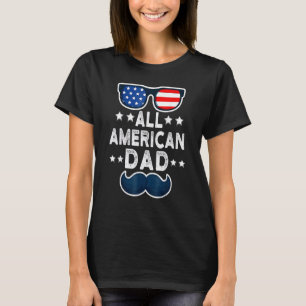 Camiseta Homens Todos Americanos Pai 4 De Julho Meninos Sun