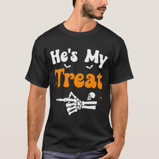 Camiseta Homens tratam casais de esqueleto correspondentes 