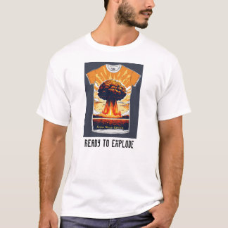Camiseta Homens Tshirt com design nuclear