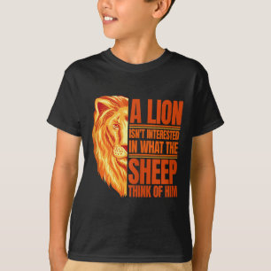Camiseta Homens Um Leão Não Está Interessado Citação Motiva