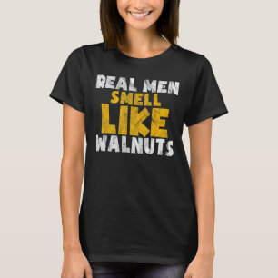 Camiseta Homens Verdadeiros Cheiram A Nozes Vegan Cute Waln