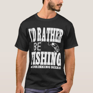 Camiseta Homens Viciados no Vovô Pescador Bandeira American