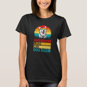 Camiseta Homens Vintage Incrível Como Meu Pai Husky Siberia
