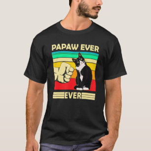 Camiseta Homens Vintage Melhor Gato Papaw Ever Bump Fit Ga