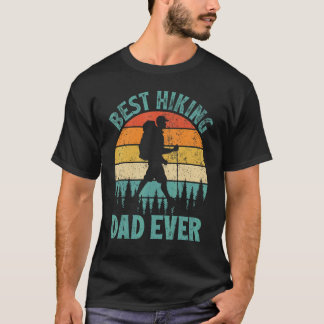 Camiseta Homens Vintage Melhor Pai Caminhante Já Existiu Di