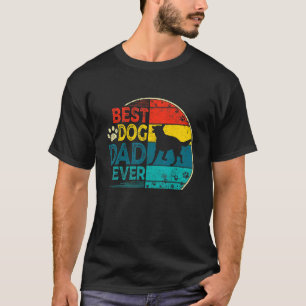 Camiseta Homens Vintage Melhor Pai de Cachorro Pastor Alemã