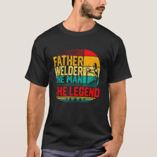 Camiseta Homens Vintage Padre Welder O Homem A Lenda