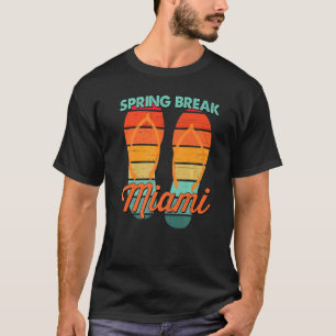 Camiseta Homens Vintage Spring Break Retro Miami VacSacudir