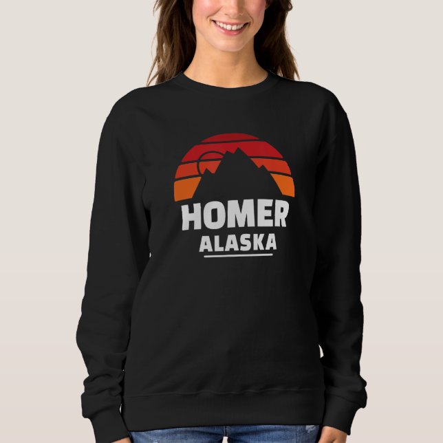 Camiseta Homer Alaska Mountain Sunset (Frente)