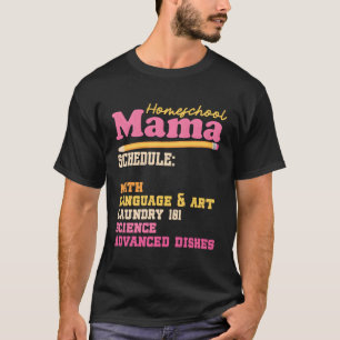 Camiseta Homeschool Mama Home School Mãe Moth