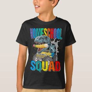Camiseta Homeschool, Monstros Monstrosos, Meninos Dinossaur