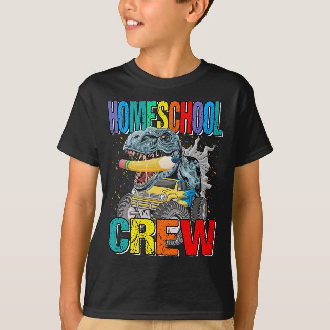 Camiseta Homeschool Tripulantes Monstros Dinossauros  (Frente)