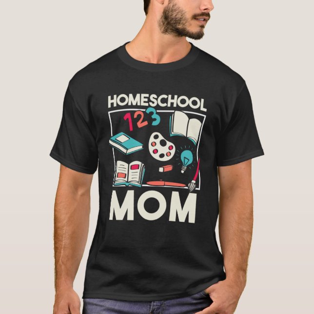 Camiseta Homeschooler Books And Art Supplies Design Homesch (Frente)