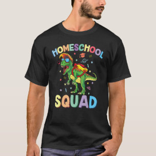 Camiseta Homeschooling Trex Dinossaur Primeiro Dia Da Escol