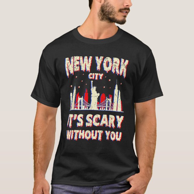 Camiseta Homesick New York America American Halloween Scary (Frente)