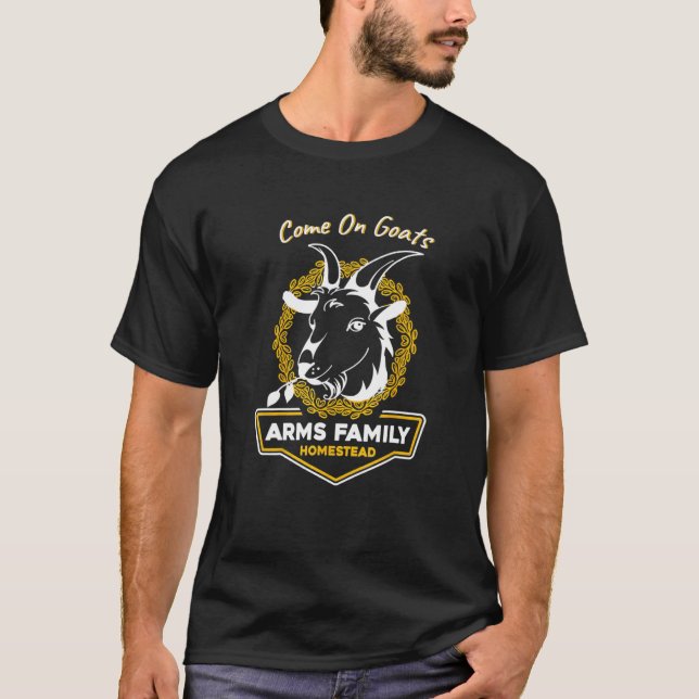 Camiseta Homesteada Da Família De Armas Vamos Lá (Frente)